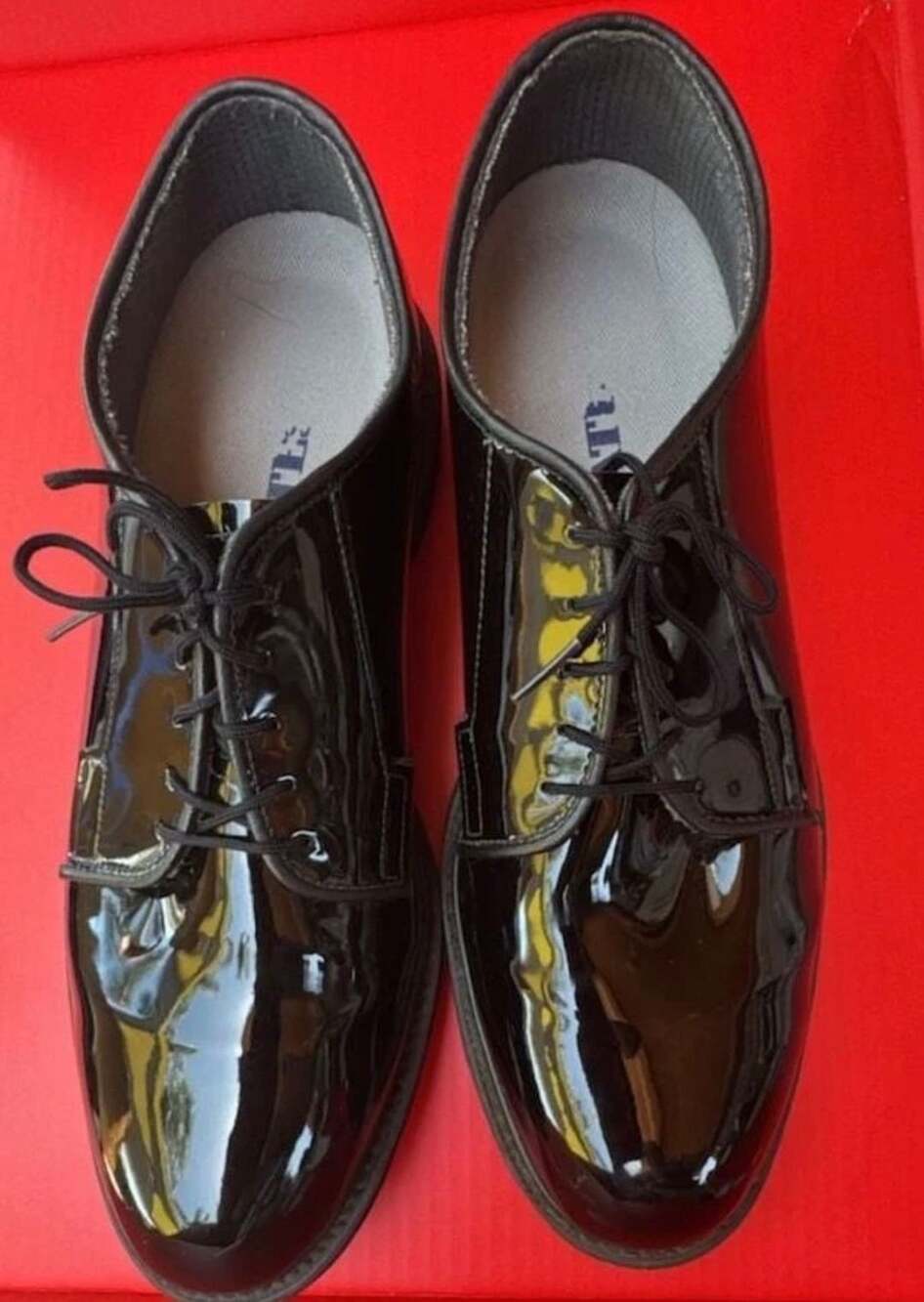 Bates Lites High Gloss Oxford Shoes Black Patent Leather